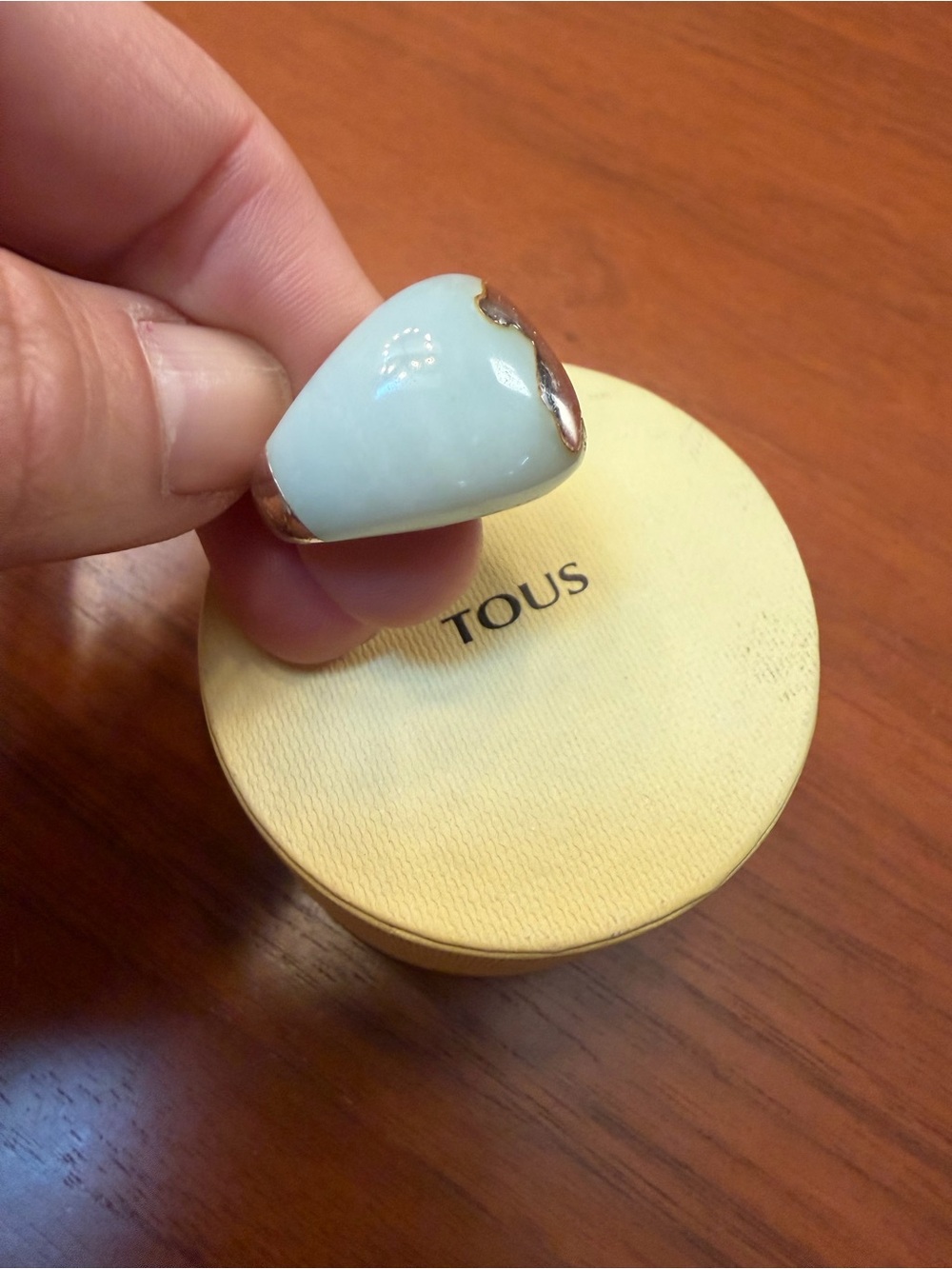 TOUS Pale Mint Green Statement Bear Ring – Silver - Picture 6 of 12